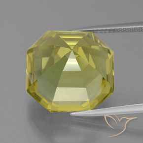 Quartz Jaune moyen-léger naturelle Octogone / coupe Émeraude, 19.27 ct, VVS