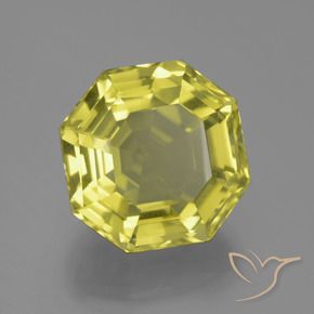 Quartz Jaune ananas naturelle Taille émeraude, 15.85 ct, VVS