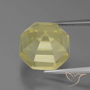 Quartz Jaune clair naturelle Octogone / coupe Émeraude, 17.33 ct, VS
