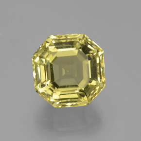 Quartz jaune naturelle taille émeraude, 7,70 ct, VS