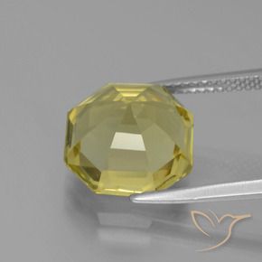 Quartz Jaune moyen naturelle Octogone / coupe Émeraude, 6.22 ct, VS