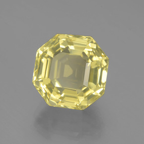 Quartz jaune naturelle taille émeraude, 7,94 ct, VVS