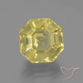 Quartz Jaune très pâle naturelle Octogone / coupe Émeraude, 8.23 ct, VVS