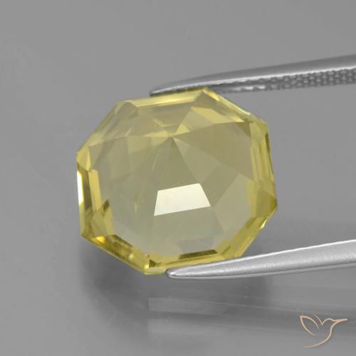 Quartz Jaune moyen naturelle Octogone / coupe Émeraude, 7.95 ct, VS-SI