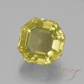 Quartz Jaune pâle naturelle Octogone / coupe Émeraude, 8.86 ct, VVS