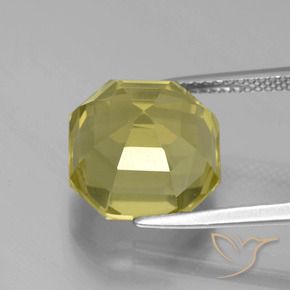 Quartz Jaune pâle naturelle Octogone / coupe Émeraude, 8.86 ct, VVS