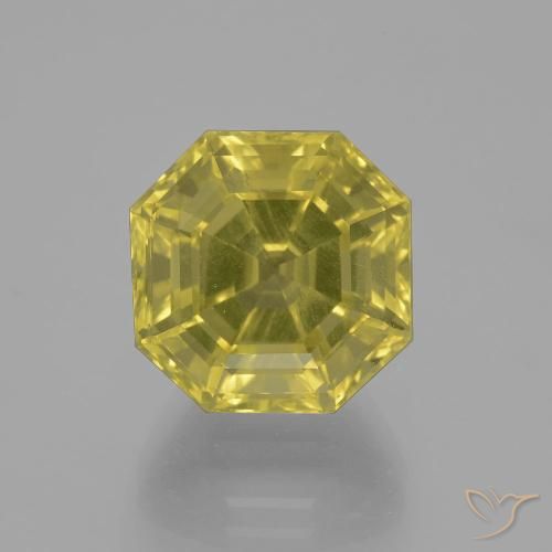 11.39ct Naturel Jaune clair Quartz, Taille émeraude, VVS-VS