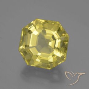 Quartz Jaune clair naturelle Octogone / coupe Émeraude, 11.44 ct, VVS-VS