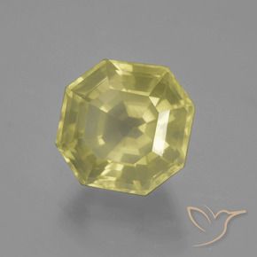 Quartz Jaune pâle naturelle Octogone / coupe Émeraude, 10.06 ct, VS