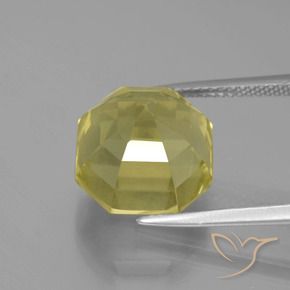 Quartz Jaune moyen naturelle Octogone / coupe Émeraude, 9.99 ct, VS