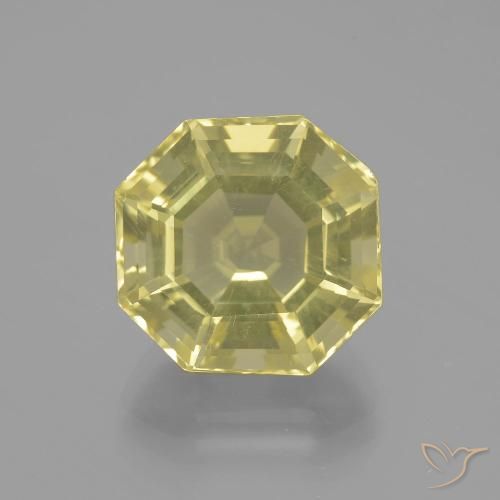 9.55ct Naturel Jaune lagon Quartz, Taille émeraude, VVS