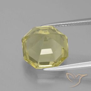 Quartz Jaune lagon naturelle Octogone / coupe Émeraude, 9.55 ct, VVS