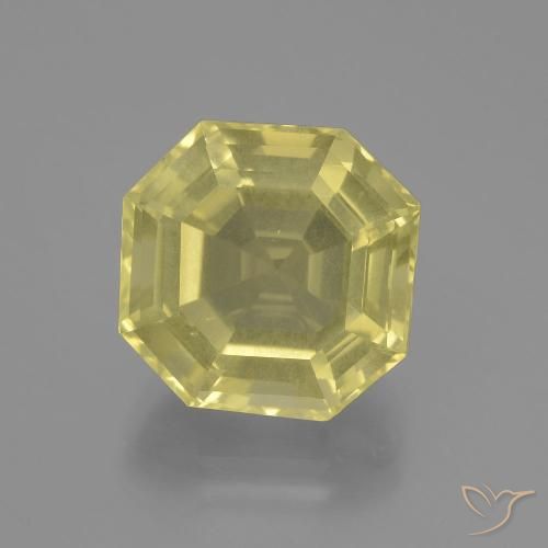 10.29ct Naturel Jaune lagon Quartz, Taille émeraude, VS