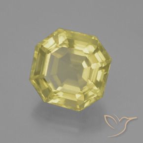 Quartz Jaune lagon naturelle Octogone / coupe Émeraude, 10.29 ct, VS