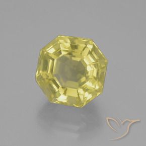 Quartz Jaune pâle naturelle Octogone / coupe Émeraude, 9.14 ct, VS