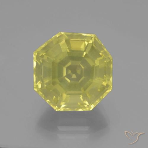 10.36ct Naturel Jaune lagon Quartz, Taille émeraude, VVS-VS