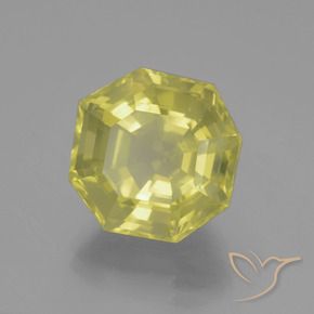 Quartz Jaune lagon naturelle Octogone / coupe Émeraude, 10.36 ct, VVS-VS