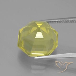 Quartz Jaune lagon naturelle Octogone / coupe Émeraude, 10.36 ct, VVS-VS