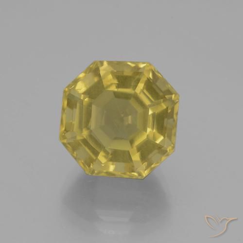 9.41ct Naturel Jaune Dijon Quartz, Taille émeraude, VS