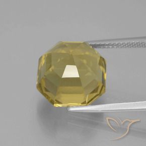 Quartz Jaune Dijon naturelle Octogone / coupe Émeraude, 9.41 ct, VS