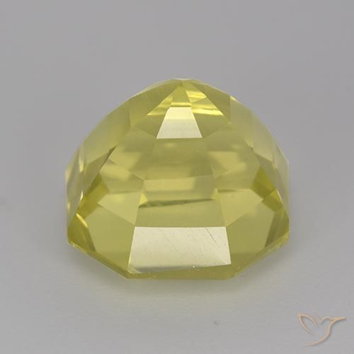 Quartz Jaune pâle naturelle Octogone / coupe Émeraude, 7.16 ct, VVS