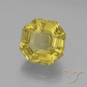 Quartz Jaune moyen naturelle Octogone / coupe Émeraude, 7.58 ct, VS