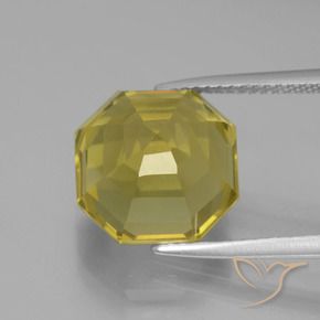 Quartz Jaune moyen naturelle Octogone / coupe Émeraude, 7.58 ct, VS