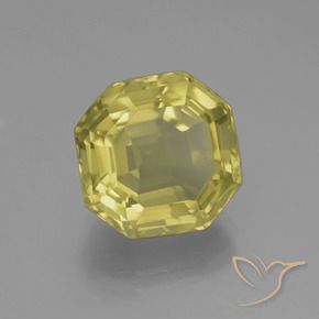 Quartz Jaune pâle naturelle Octogone / coupe Émeraude, 6.52 ct, VVS-VS