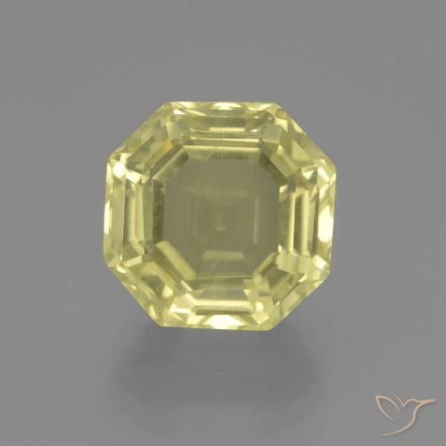 5.57ct Naturel Jaune lagon Quartz, Taille émeraude, VVS