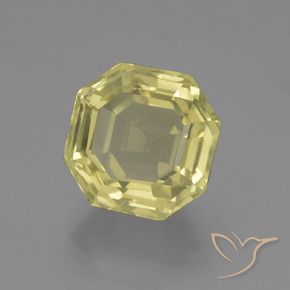 Quartz Jaune lagon naturelle Octogone / coupe Émeraude, 5.57 ct, VVS