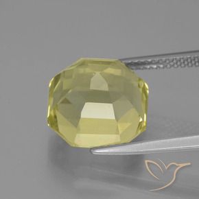 Quartz Jaune lagon naturelle Octogone / coupe Émeraude, 5.57 ct, VVS