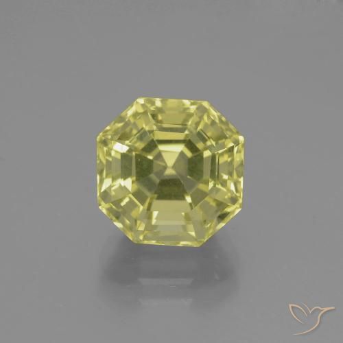 4.55ct Naturel Jaune clair Quartz, Taille émeraude, VVS