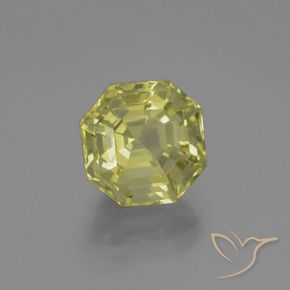 Quartz Jaune clair naturelle Octogone / coupe Émeraude, 4.55 ct, VVS