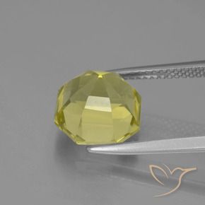 Quartz Jaune clair naturelle Octogone / coupe Émeraude, 4.55 ct, VVS