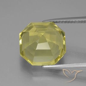 Quartz Jaune lagon naturelle Octogone / coupe Émeraude, 7.70 ct, VVS