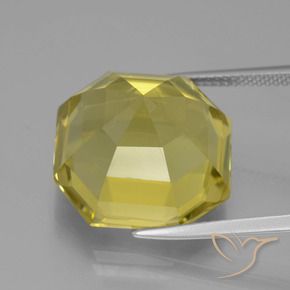Quartz Jaune moyen-léger naturelle Octogone / coupe Émeraude, 21.73 ct, VVS