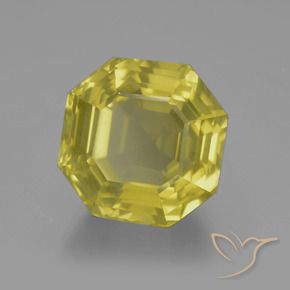 Quartz Jaune moyen naturelle Octogone / coupe Émeraude, 19.09 ct, VVS-VS