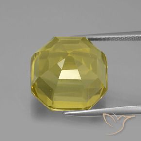 Quartz Jaune moyen naturelle Octogone / coupe Émeraude, 19.09 ct, VVS-VS