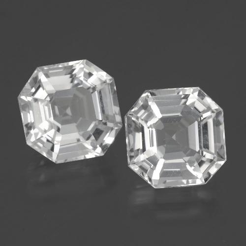 Achetez naturel 8,23ct blanc quartz gems, taille émeraude, en provenance brésil chez gemselect. en stock, livraison internationale!