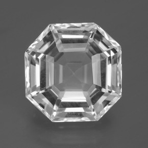 Quartz blanc naturelle taille émeraude, 11,67 ct, VVS