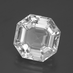 Quartz blanc naturelle taille émeraude, 13,16 ct, VVS
