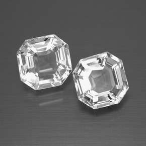 Achetez naturel ct blanc quartz gems, taille émeraude, en provenance brésil chez gemselect. en stock, livraison internationale!