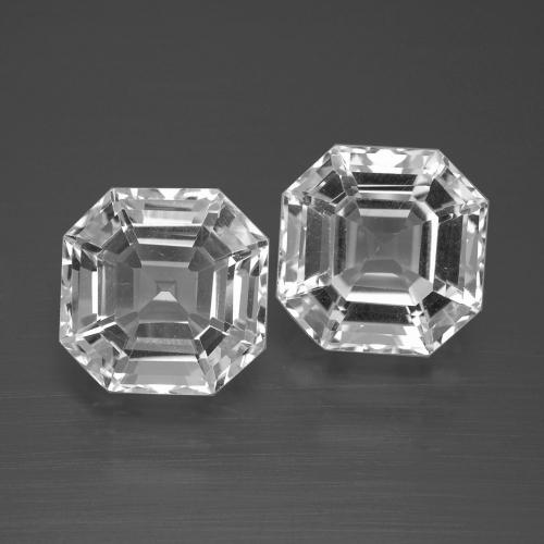 Achetez naturel 7.69ct Blanc clair Quartz gems, Taille émeraude, En provenance Brésil chez GemSelect. En stock, livraison internationale!