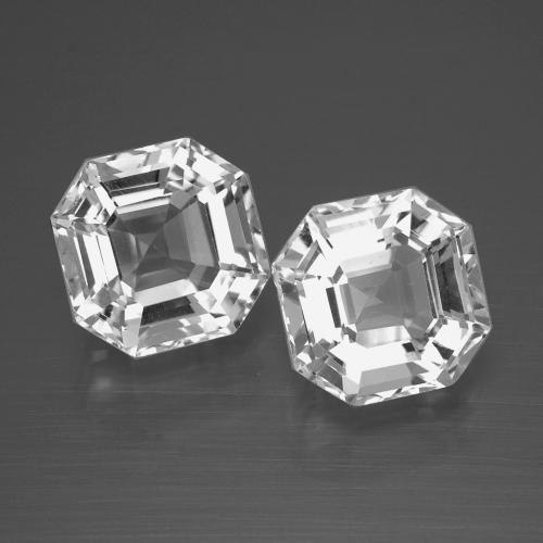 Achetez naturel 7.69ct Blanc clair Quartz gems, Taille émeraude, En provenance Brésil chez GemSelect. En stock, livraison internationale!