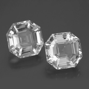 Achetez naturel 13.79ct Blanc Quartz gems, Taille émeraude, En provenance Brésil chez GemSelect. En stock, livraison internationale!