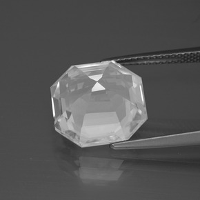 Quartz Blanc naturelle Taille émeraude, 7.27 ct, VVS