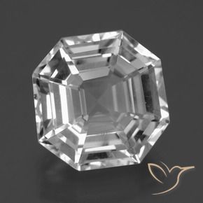 Quartz Blanc clair naturelle Octogone / coupe Émeraude, 11.33 ct, VVS