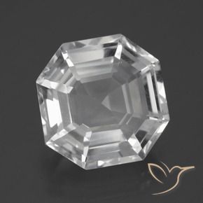 Quartz Blanc clair naturelle Octogone / coupe Émeraude, 11.03 ct, VVS-VS