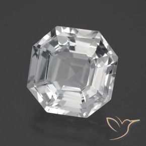 Quartz Blanc clair naturelle Octogone / coupe Émeraude, 10.26 ct, VVS