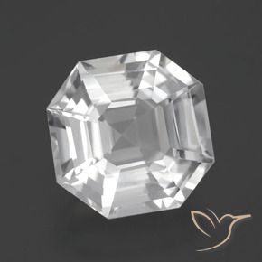 Quartz Blanc clair naturelle Octogone / coupe Émeraude, 10.02 ct, VVS